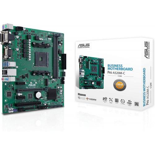 Placa de baza ASUS PRO A520M-C II/CSM, AMD A520, Socket AM4, mATX