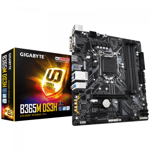 Placa de baza GIGABYTE B365M DS3H, Intel B365, Socket 1151 v2, mATX