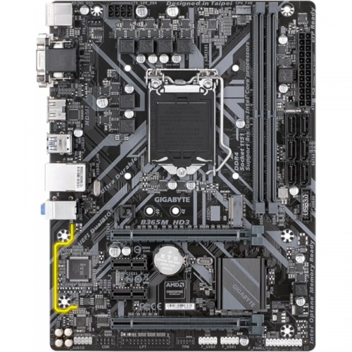 Placa de baza GIGABYTE B365M HD3, Intel B365, Socket 1151 v2, mATX