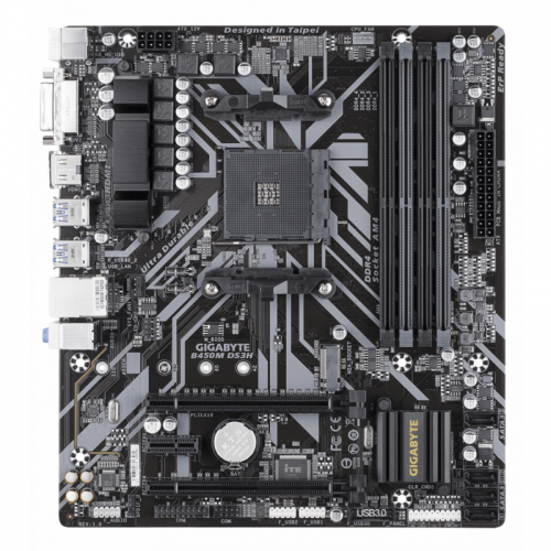 Placa de baza GIGABYTE B450M DS3H, AMD B450, Socket AM4, mATX