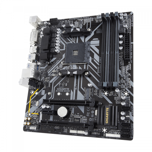 Placa de baza GIGABYTE B450M DS3H, AMD B450, Socket AM4, mATX