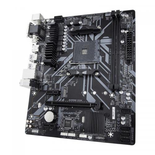 Placa de baza GIGABYTE B450M S2H, AMD B450, Socket AM4, mATX