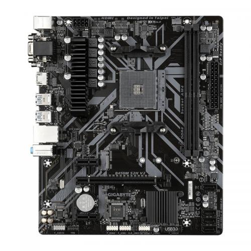 Placa de baza GIGABYTE B450M-S2H V2, AMD B450, socket AM4, mATX