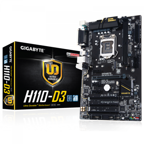 Placa de baza GIGABYTE GA-H110-D3, Intel H110, Socket 1151, ATX