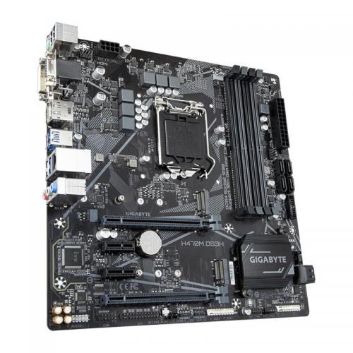 Placa de baza Gigabyte H470M DS3H, Intel B470, socket 1200, mATX