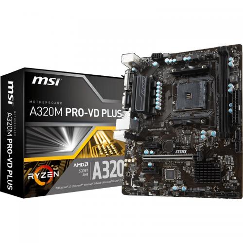 Placa de baza MSI A320M PRO-VD/S, Socket AM4