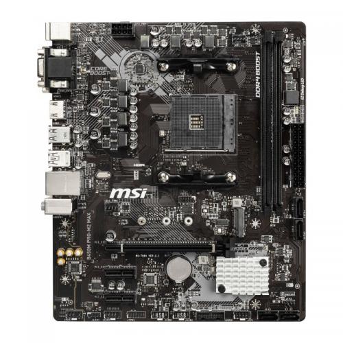 Placa de baza MSI B450M PRO-M2 MAX, AMD B450, Socket AM4, mATX