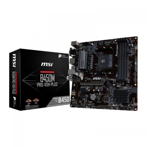 Placa de baza MSI B450M PRO-VDH PLUS, Socket AM4