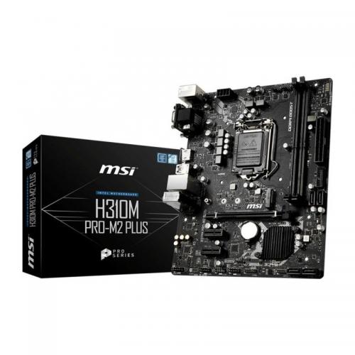 Placa de baza MSI H310M PRO-M2 PLUS, Intel H310, Socket 1151 v2, mATX