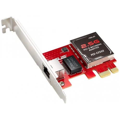 ASUS 2.5GBase-T PCIe Network Adapter PCE-C2500 with backward compatibility of 2.5G/1G/100Mbps; RJ45 port.