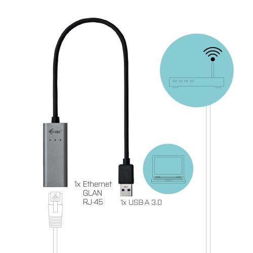 Placa de retea I-Tec U3METALGLAN, USB