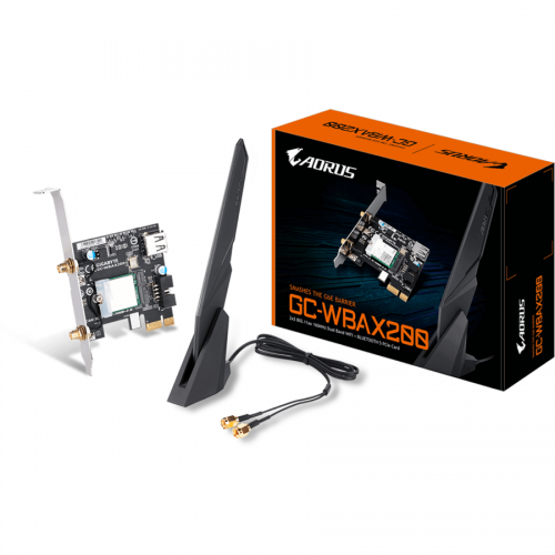 Placa de retea wireless Gigabyte WBAX200, PCI Express x1