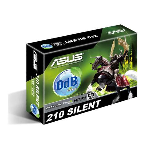 Placa video Asus nVidia GeForce 210 silent V2 1GB, DDR3, 64bit, Low profile