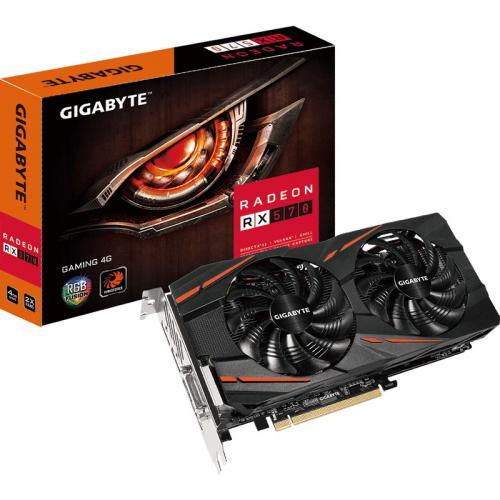 Placa video Gigabyte Radeon RX 570 GAMING 4G, RX570GAMING-4GD, 4GBGDDR5 ,256 bit, OC mode: 1255MHz, Gaming mode: 1244MHz, Memory Clock: 7000 MHz,HDMI(Gold Plated)*1, DP(Gold Plated)*3 Dual-Link DVI-D(thin)*1
