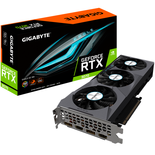 Placa video Gigabyte nVidia GeForce RTX 3070 EAGLE OC LHR 8GB, GDDR6, 256bit