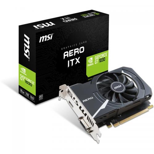 Placa video MSI nVidia GeForce GT 1030 AERO ITX OC 2GB, DDR5, 64bit