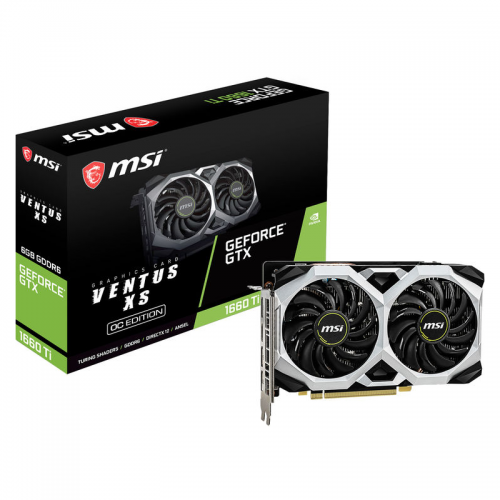 MSI Placa video nVidia GeForce GTX 1660 Ti VENTUS XS OC 6GB, GDDR6, 192bit