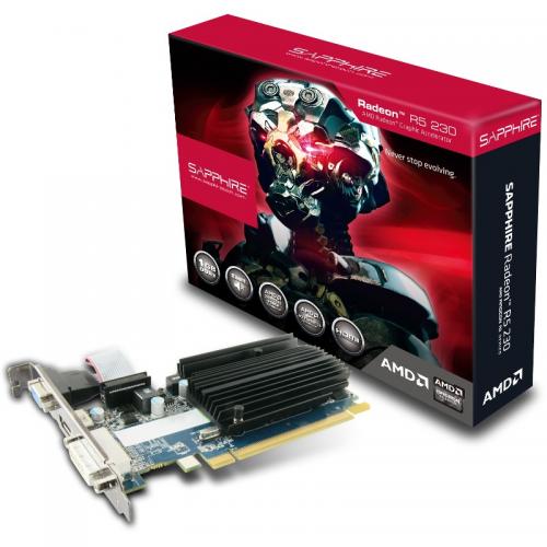 Placa video Sapphire AMD Radeon R5 230 1GB, GDDR3, 64bit