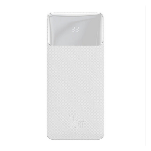 Baterie portabila Baseus Bipow, 20000mAh, 2x USB-A, 1x USB-C, White
