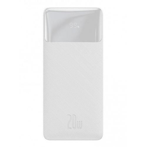 Baterie portabila Baseus Bipow Digital Display, 20000mAh, 2 x USB, 1 x USB-C, White