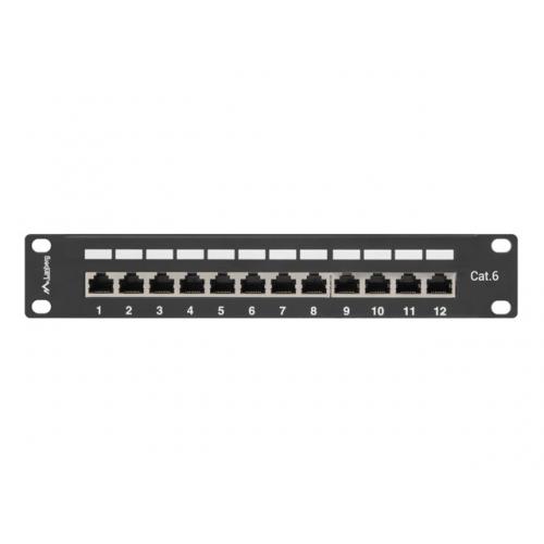 Patch Panel Lanberg PPF6-9012-B, 10inch, 12 porturi, Black