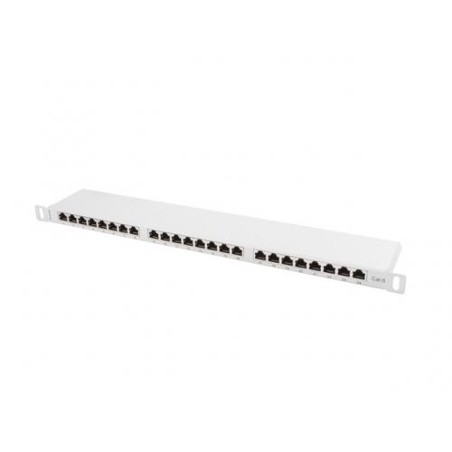 Patch Panel Lanberg PPS6-0024-S, 19inch, 0.5U, 24 porturi, Cat6, FTP, Gray