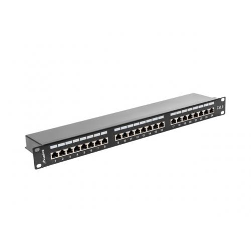 Patch Panel Lanberg PPS6-1024-B, 19inch, 24 porturi, Black