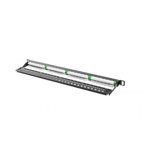 Patch Panel Lanberg PPU5-0024-B, 19inch, 24 porturi, Black