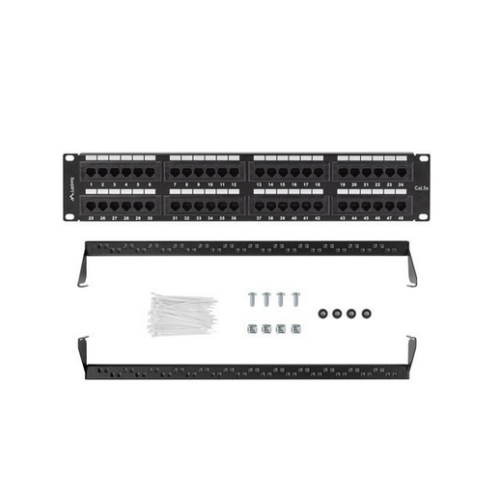 Patch Panel Lanberg PPU5-2048-B, 19 inch, 2U, UTP, Cat5e, Black
