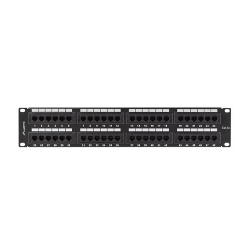 Patch Panel Lanberg PPU5-2048-B, 19 inch, 2U, UTP, Cat5e, Black