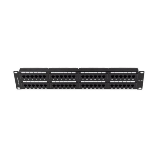 Patch Panel Lanberg PPU5-2048-B, 19 inch, 2U, UTP, Cat5e, Black