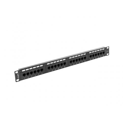 Patch Panel Lanberg PPU6-1024-B, 19inch, 24 porturi, Black