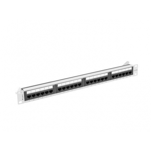 Patch Panel Lanberg PPUA-1024-S, 19inch, 1U, 24 porturi, Cat6a, UTP, Gray