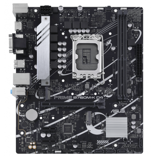 Placa de baza ASUS PRIME B760M-K D4, Intel B760, Socket 1700, mATX