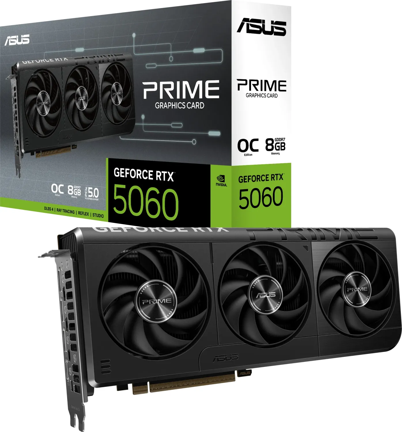 Placa video ASUS nVidia GeForce RTX 5060 PRIME OC 8GB, GDDR7, 128 bit