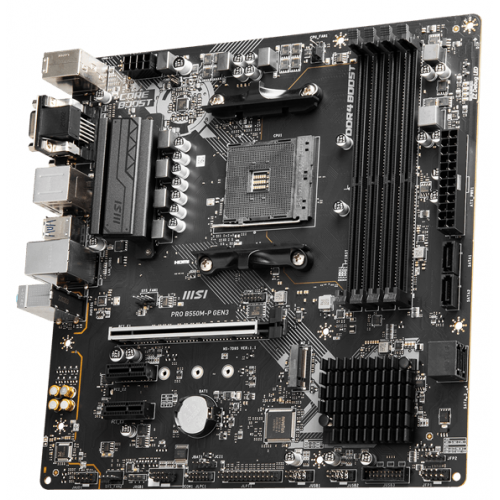 Placa de baza MSI PRO B550M-P GEN3, AMD B550, Socket AM4, mATX