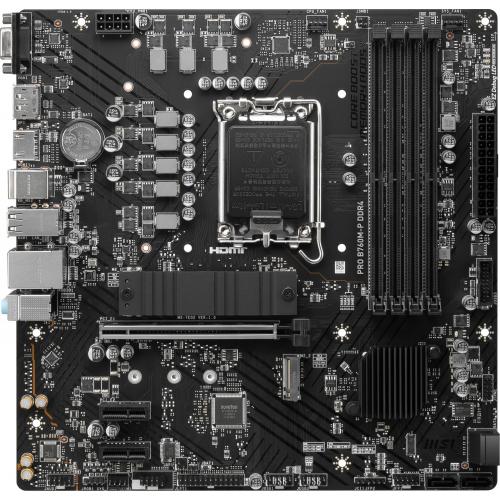 Placa de baza MSI PRO B760M-P DDR4, Intel B760, Socket 1700, mATX