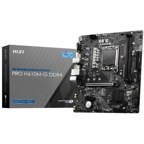 Placa de baza MSI H610M-G PRO DDR4, LGA 1700