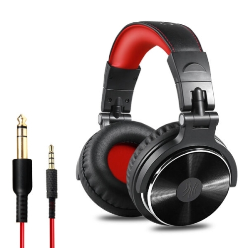Casti cu microfon OneOdio Pro-10, 3.5 mm jack/6.35 mm jack, Black-Red