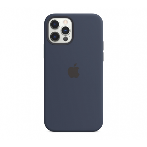 Protectie pentru spate Apple Silicone Case pentru iPhone 12/12 Pro, Navy