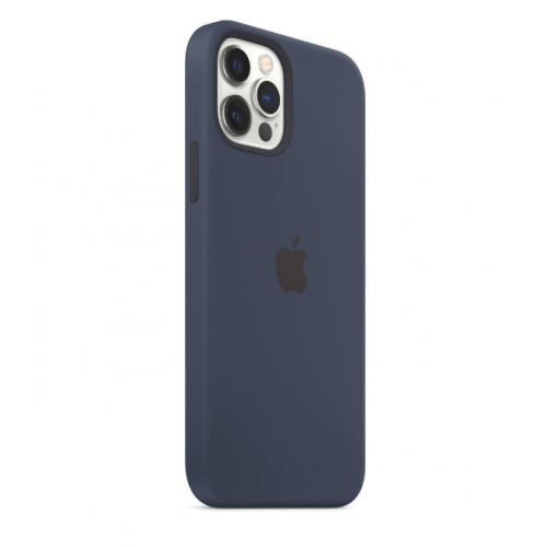 Protectie pentru spate Apple Silicone Case pentru iPhone 12/12 Pro, Navy