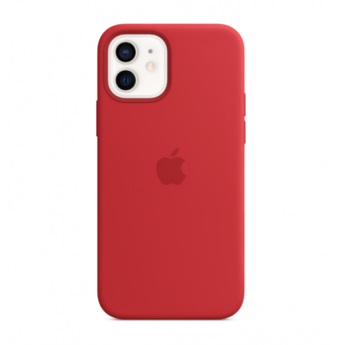 Apple iPhone 12/12 Pro Silicone Case with MagSafe - (PRODUCT)RED