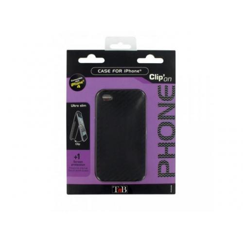Protectie pentru spate TnB Clip on Collection pentru iPhone 4 de 3.5inch, Black