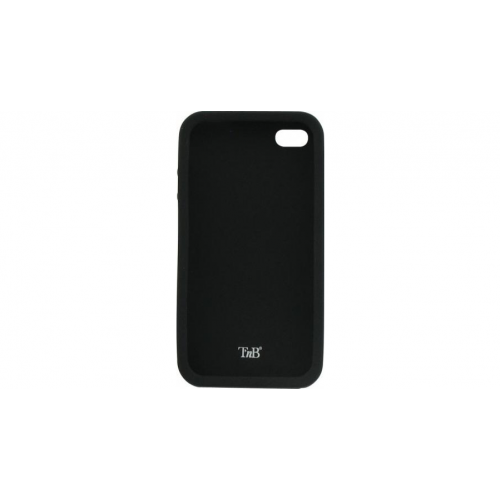 Protectie pentru spate TnB IPH33B pentru iPhone 4, Black + Folie de protectie