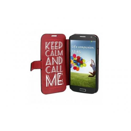 Protectie tip Book TnB Keep Calm pentru Samsung Galaxy S4, Black