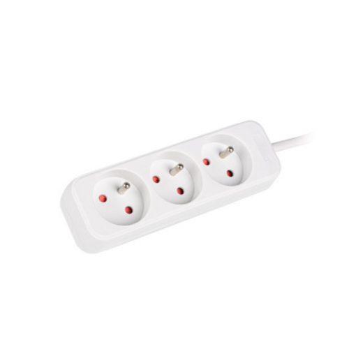 Prelungitor Lanberg power strip PS0-03E-0300-W, 3 x prize, 3 m, White