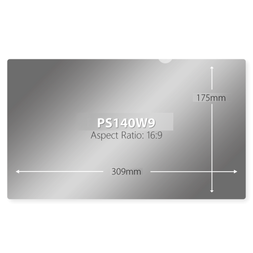 Filtru de confidentialitate V7 ScreenSentry, 14 inch, 16:9, Black