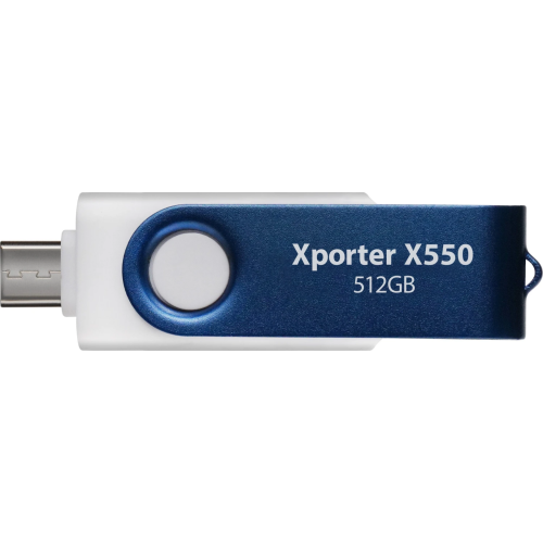 Stick Memorie Patriot Xporter X550, 512GB, USB 3.2 Gen 1 Type A/C, Blue-White