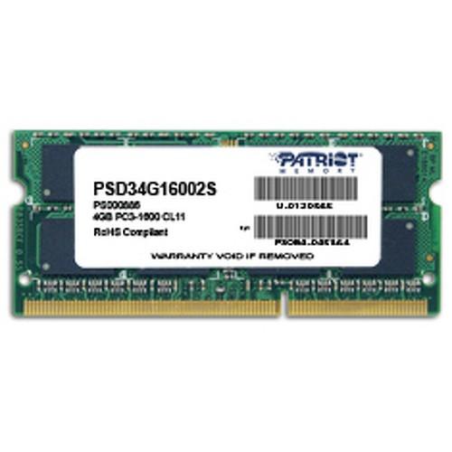 Memorie SO-DIMM Patriot PSD34G16002S 4GB, DDR3-1600MHz, CL11