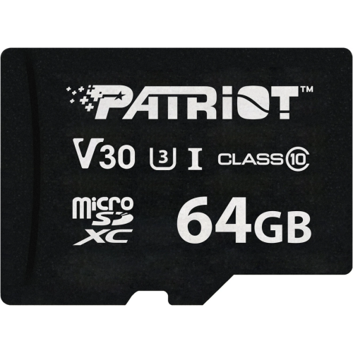 Memory Card MicroSDXC Patriot VX 64GB, Class 10, UHS-I U3, V30